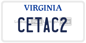 CETAC2  license plate in VA