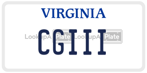 CGIII  license plate in VA