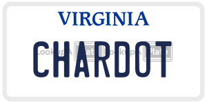CHARDOT  license plate in VA