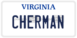 CHERMAN  license plate in VA
