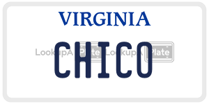 CHICO  license plate in VA