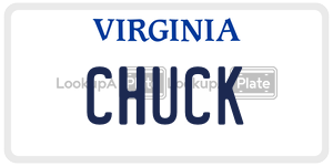 CHUCK  license plate in VA