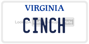 CINCH license plate in Virginia