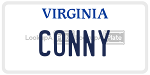 CONNY license plate in Virginia