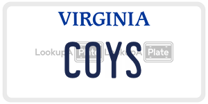 COYS license plate in Virginia