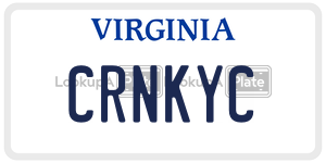 CRNKYC license plate in Virginia