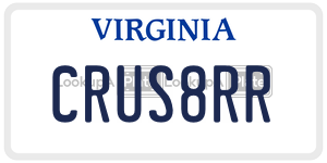 CRUS8RR  license plate in VA