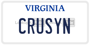 CRUSYN  license plate in VA