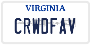 CRWDFAV  license plate in VA
