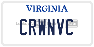 CRWNVC  license plate in VA