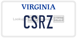 CSRZ  license plate in VA