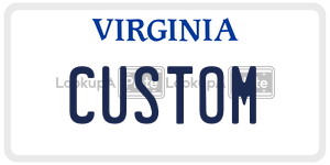 CUSTOM  license plate in VA