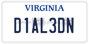 D1AL3DN  license plate in VA