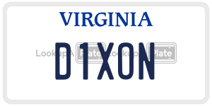 D1XON  license plate in VA