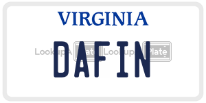 DAFIN  license plate in VA