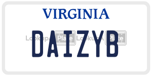 DAIZYB license plate in Virginia