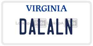 DALALN  license plate in VA