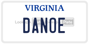 DANOE  license plate in VA