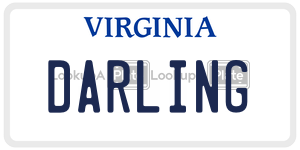 DARLING  license plate in VA