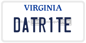 DATR1TE  license plate in VA