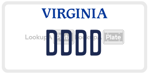 DDDD  license plate in VA