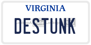 DESTUNK  license plate in VA