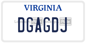 DGAGDJ  license plate in VA