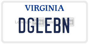 DGLEBN  license plate in VA