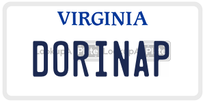 DORINAP  license plate in VA