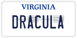 DRACULA license plate in Virginia