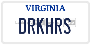 DRKHRS  license plate in VA
