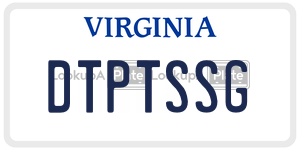 DTPTSSG  license plate in VA