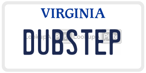 DUBSTEP  license plate in VA