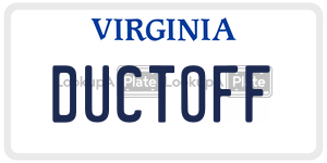 DUCTOFF  license plate in VA