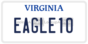 EAGLE10  license plate in VA