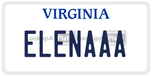 ELENAAA  license plate in VA