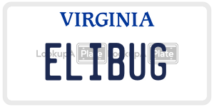 ELIBUG  license plate in VA