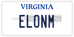 ELONM license plate in Virginia