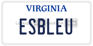 ESBLEU  license plate in VA
