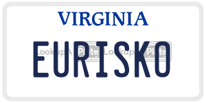 EURISKO license plate in Virginia