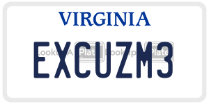EXCUZM3  license plate in VA