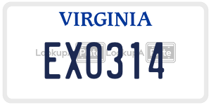 EXO314 license plate in Virginia