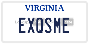 EXQSME  license plate in VA