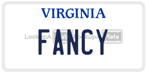 FANCY  license plate in VA