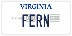FERN  license plate in VA