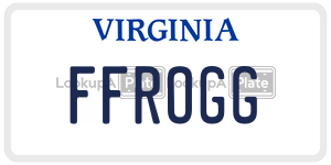 FFROGG license plate in Virginia