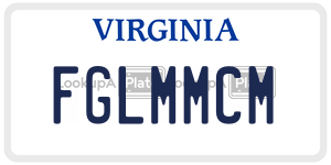 FGLMMCM  license plate in VA