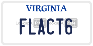 FLACT6  license plate in VA