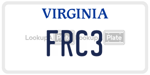 FRC3  license plate in VA