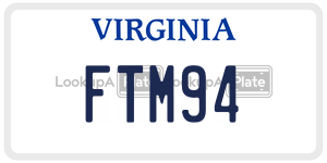 FTM94 license plate in Virginia